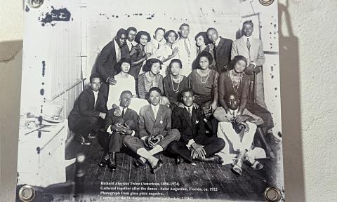 A photo of black youth at a dance in St. Augustine in the early 1900s