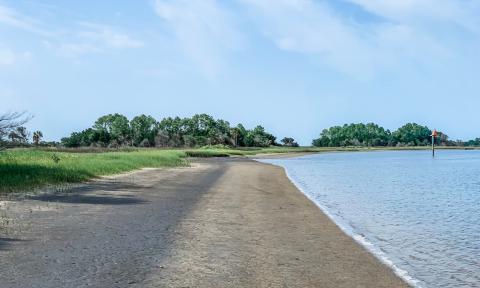 The beach near the kayak launch in Nocatee on the Tolomato River.