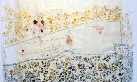 St. Augustine 1750, textile artwork by Karen Hampton