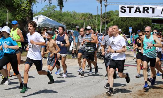 Runners at the Start of Race to the Taste in St. Augustine.