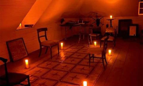The top floor of the Ximenez-Fatio house during a ghost tour led by Odd Macabre