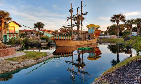 Fiesta Falls Miniature Golf is located next to La Fiesta Ocean Inn in St. Augustine Beach, FL.