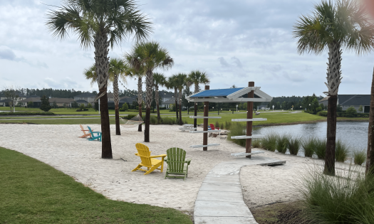 Artificial beach in a St. Johns County Florida neighborhood