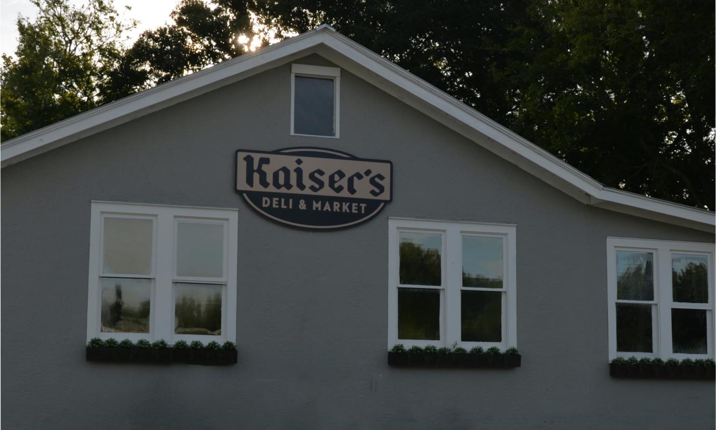Kaiser's Deli exterior of the building on Anastasia Island in St. Augustine, Florida