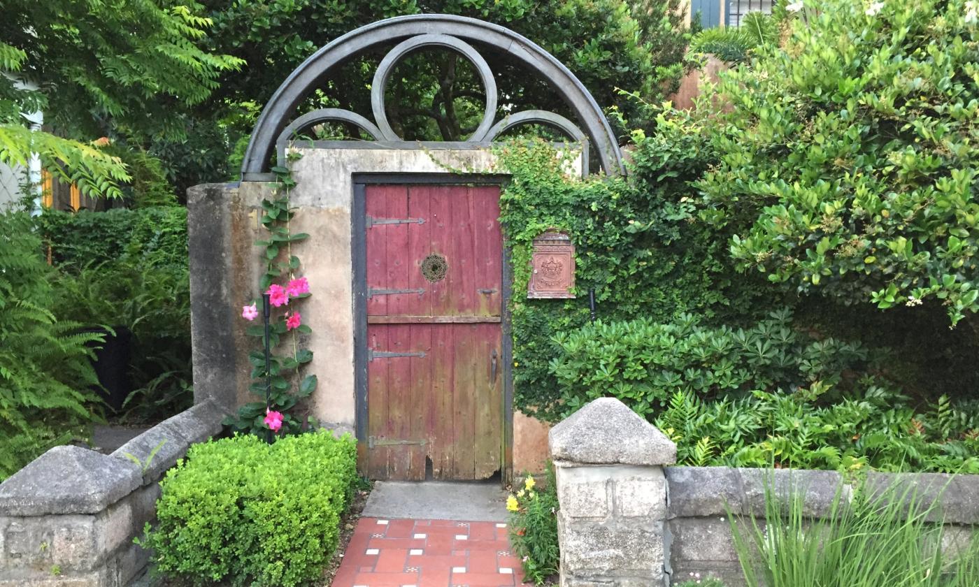 Beautiful gate and greenery