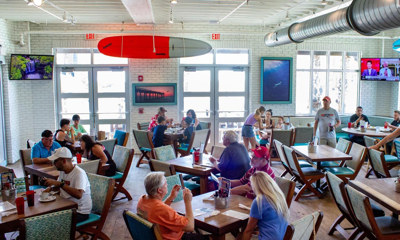 The main dining room at Salt Life Food Shack in St. Augustine, FL.