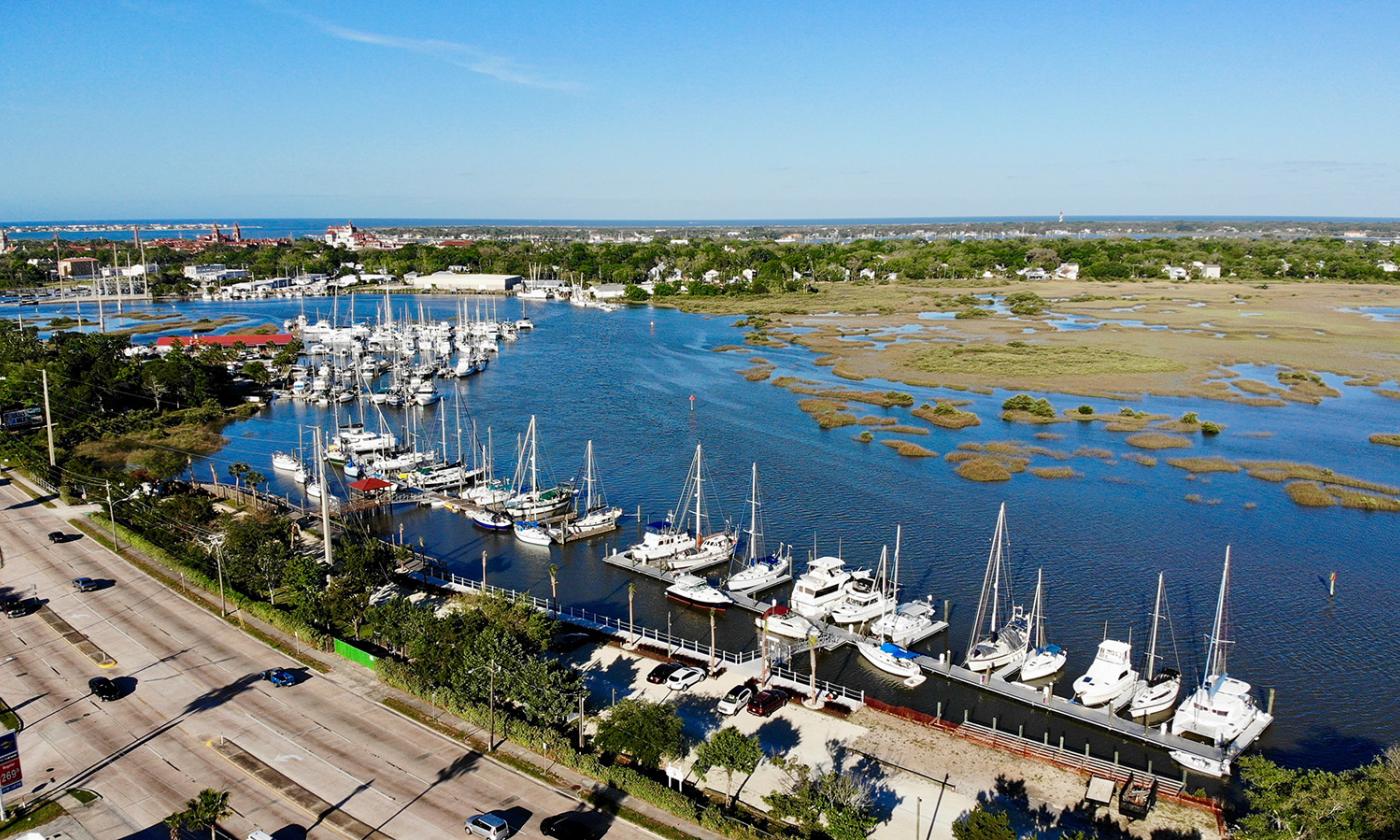 English Landing Marina with St. Augustine's Historic District in background