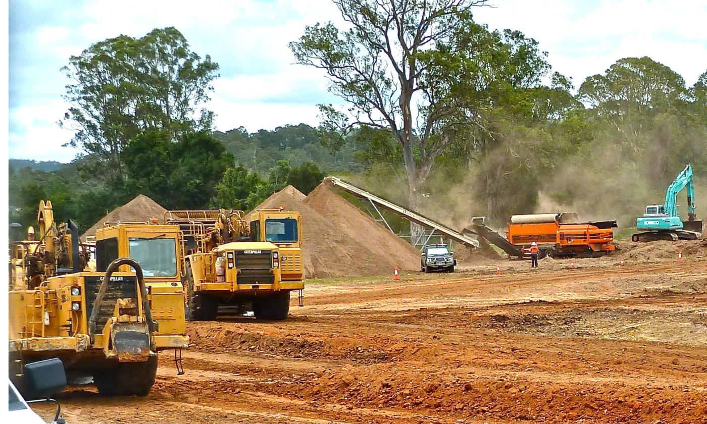 Bulldozers clearing land