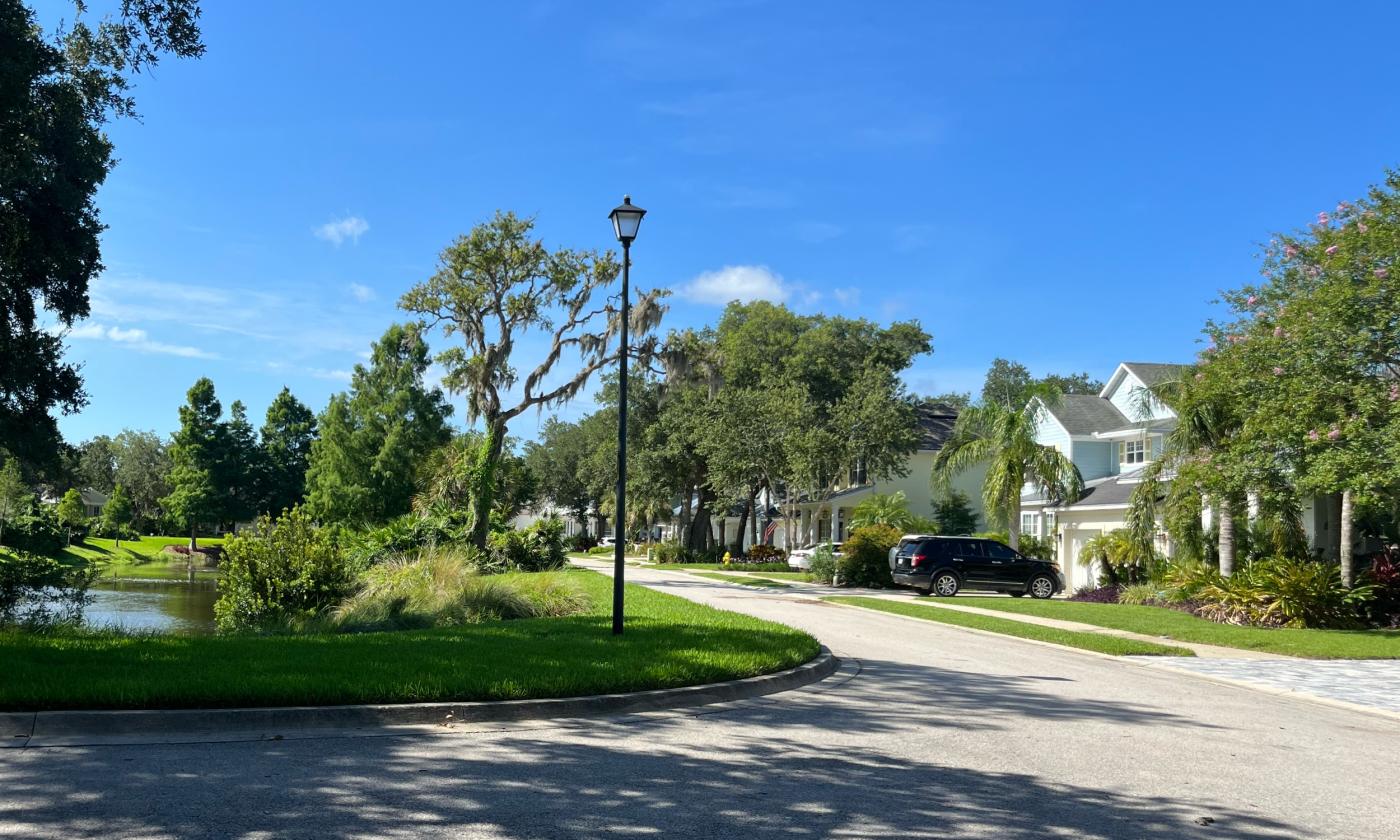 A typical St. Augustine neighborhood has single-family homes and one or more man-made "lakes: