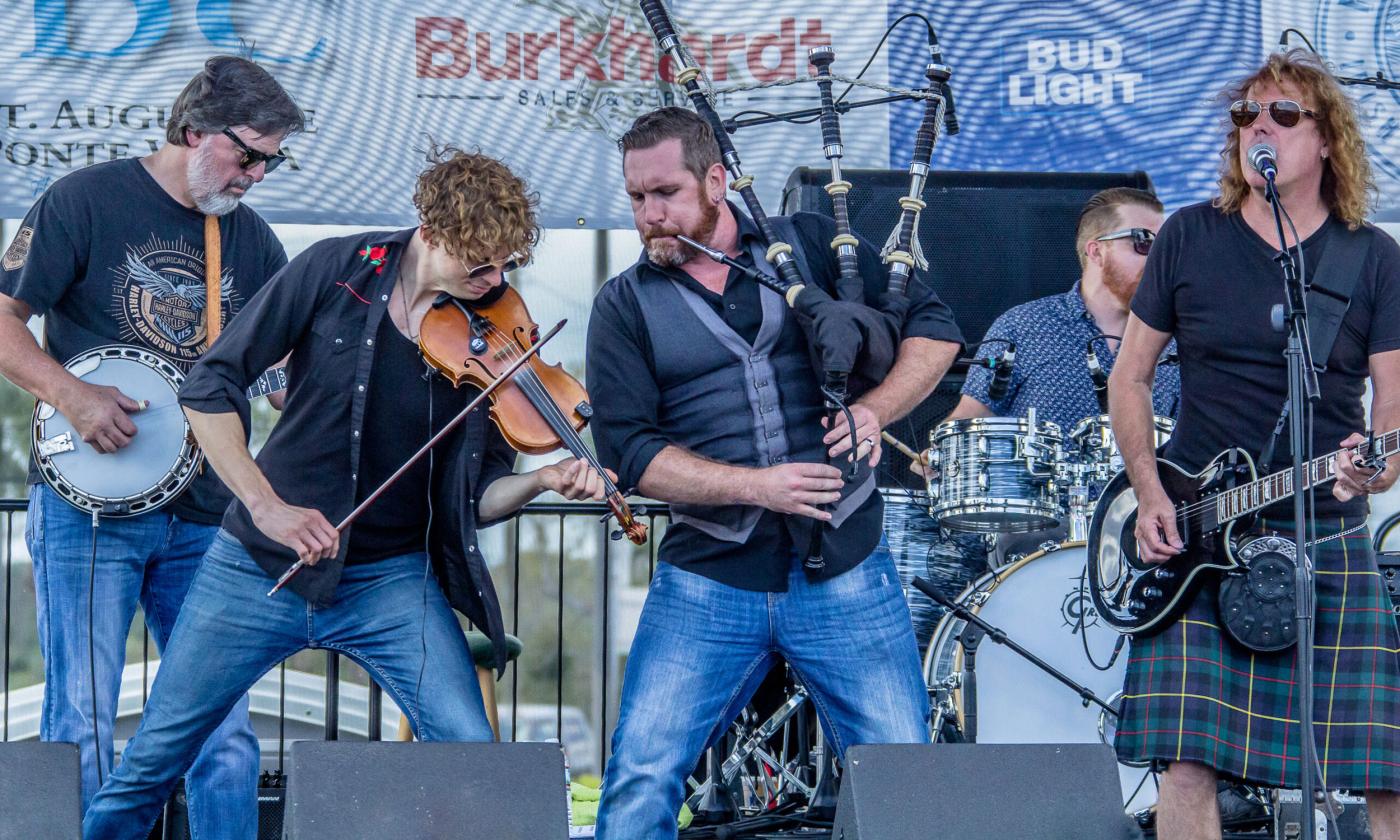 Musicians playing at the St. Augustine Celtic Festival