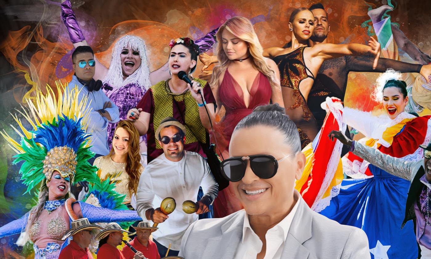 A montage of performers from the Latin American Festival in St. Augustine