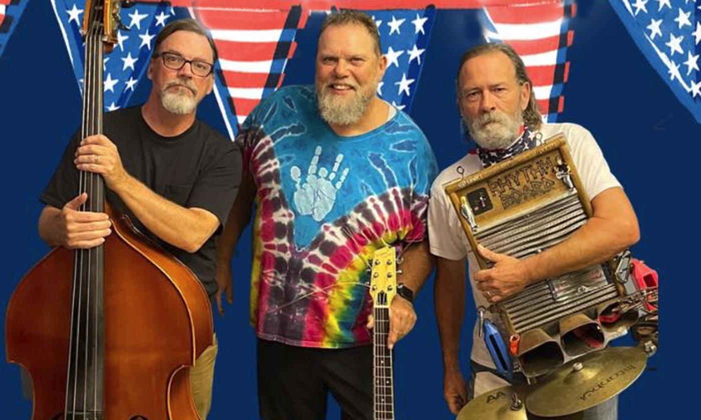 Dewey Via Band holding instruments, St. Augustine