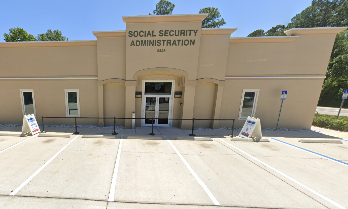 A full color image of the Social Security Administration office in St. Augustine, Florida.