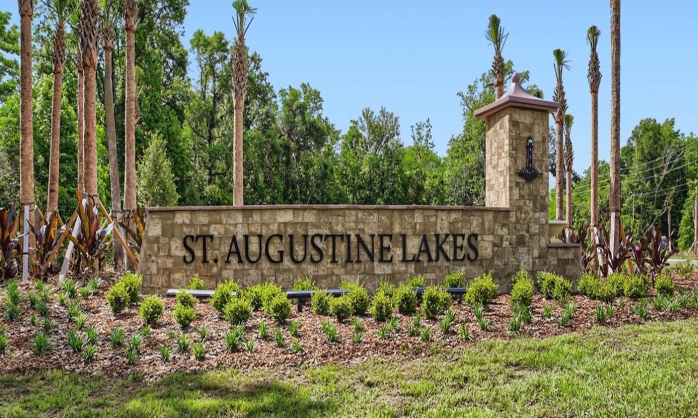 The St. Augustine Lakes sign