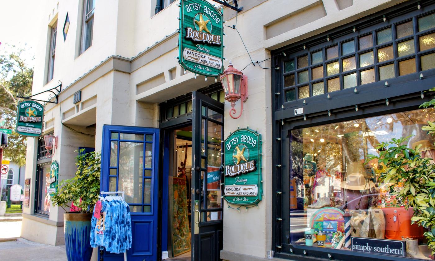 Visitors can find fun and bright gifts and jewelry, including exclusive Pandora and Alex & Ani pieces, at this St. Augustine shop