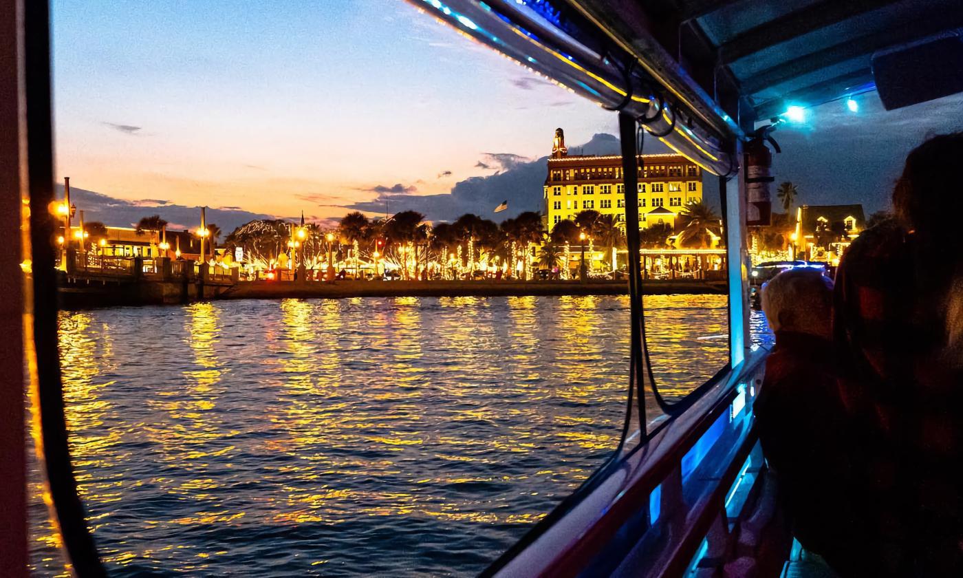 Florida Water Tours takes guests on a Nights of Lights Cruise with a view from every seat.
