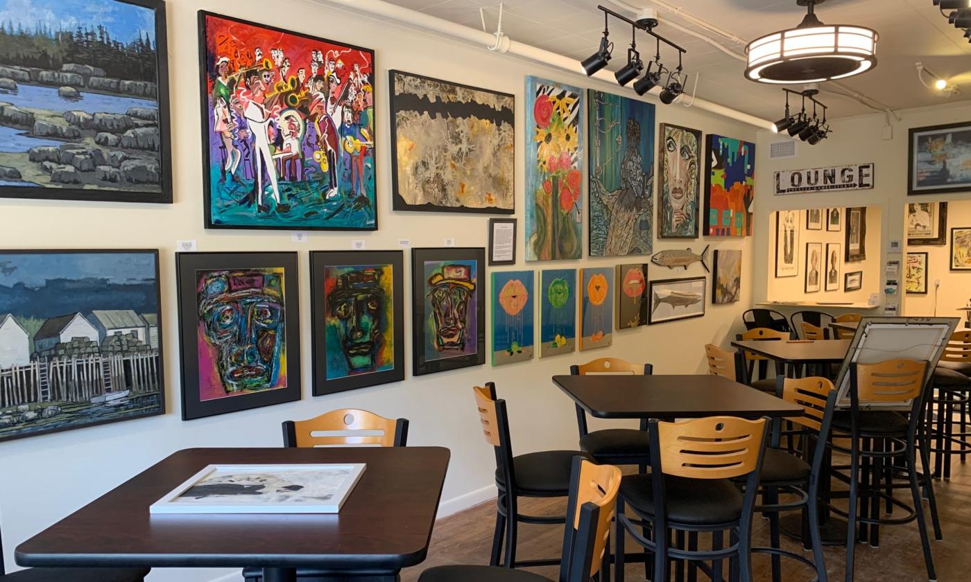 The BART gallery and wine bar on Aviles Street showcases original art and wine