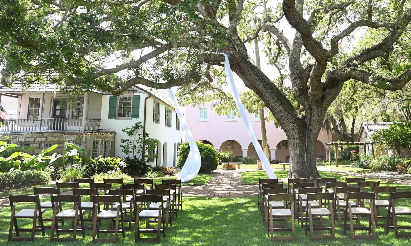  Oldest house grounds decorated for a wedding