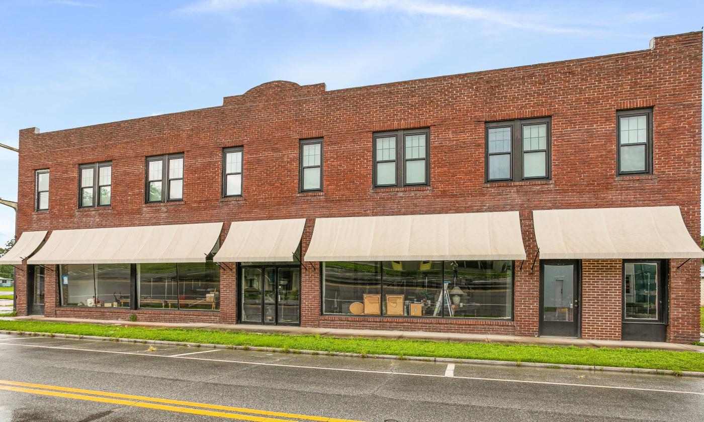 Front view of the historic Stanton Ford Building in Hastings