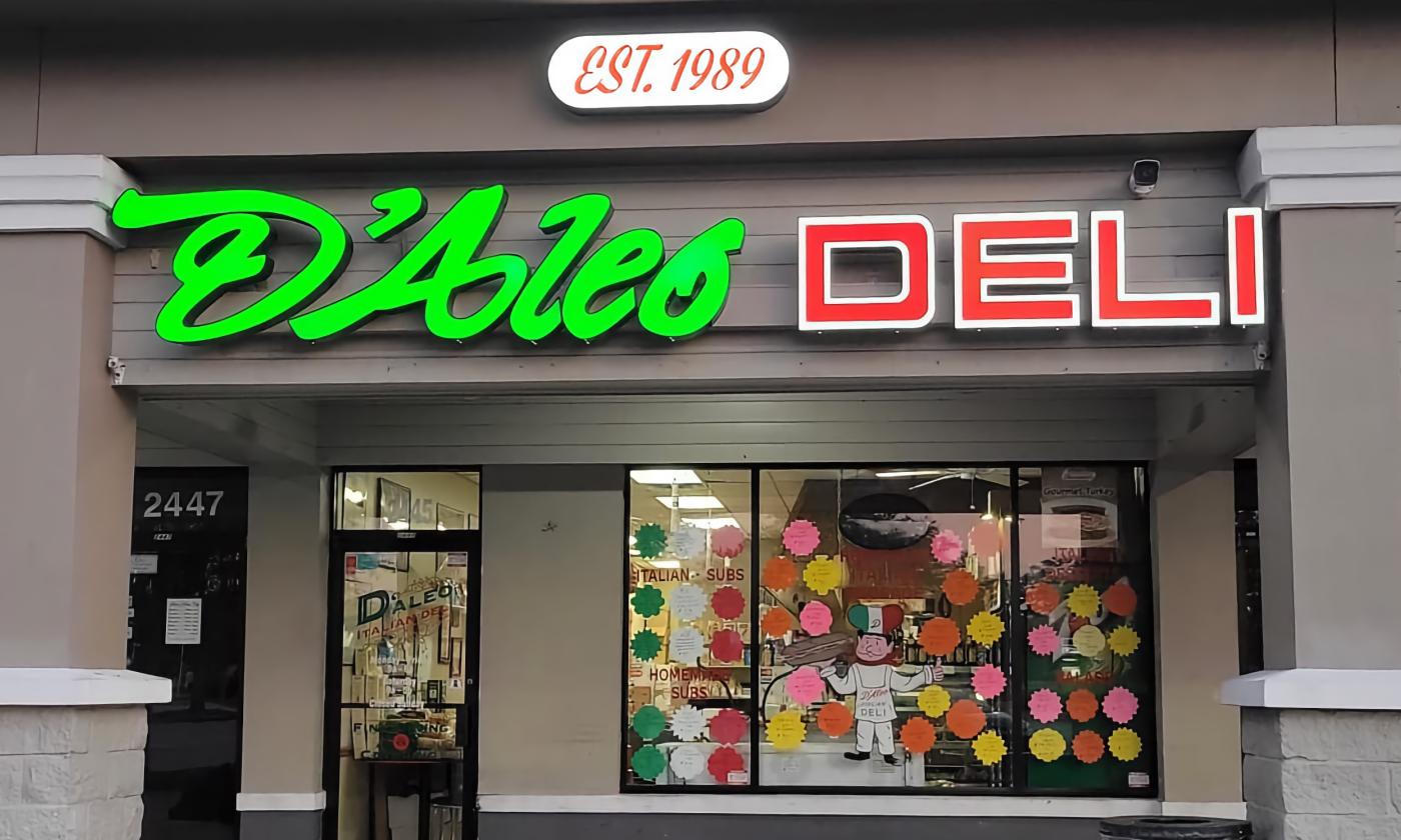 The exterior of D'Aleo Italian Deli 