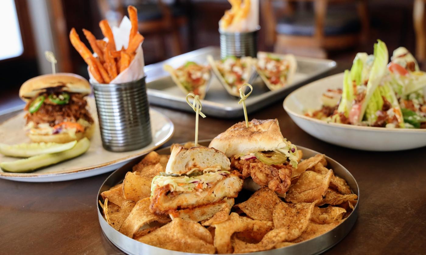 A variety of different food dishes served at The Legends Grille