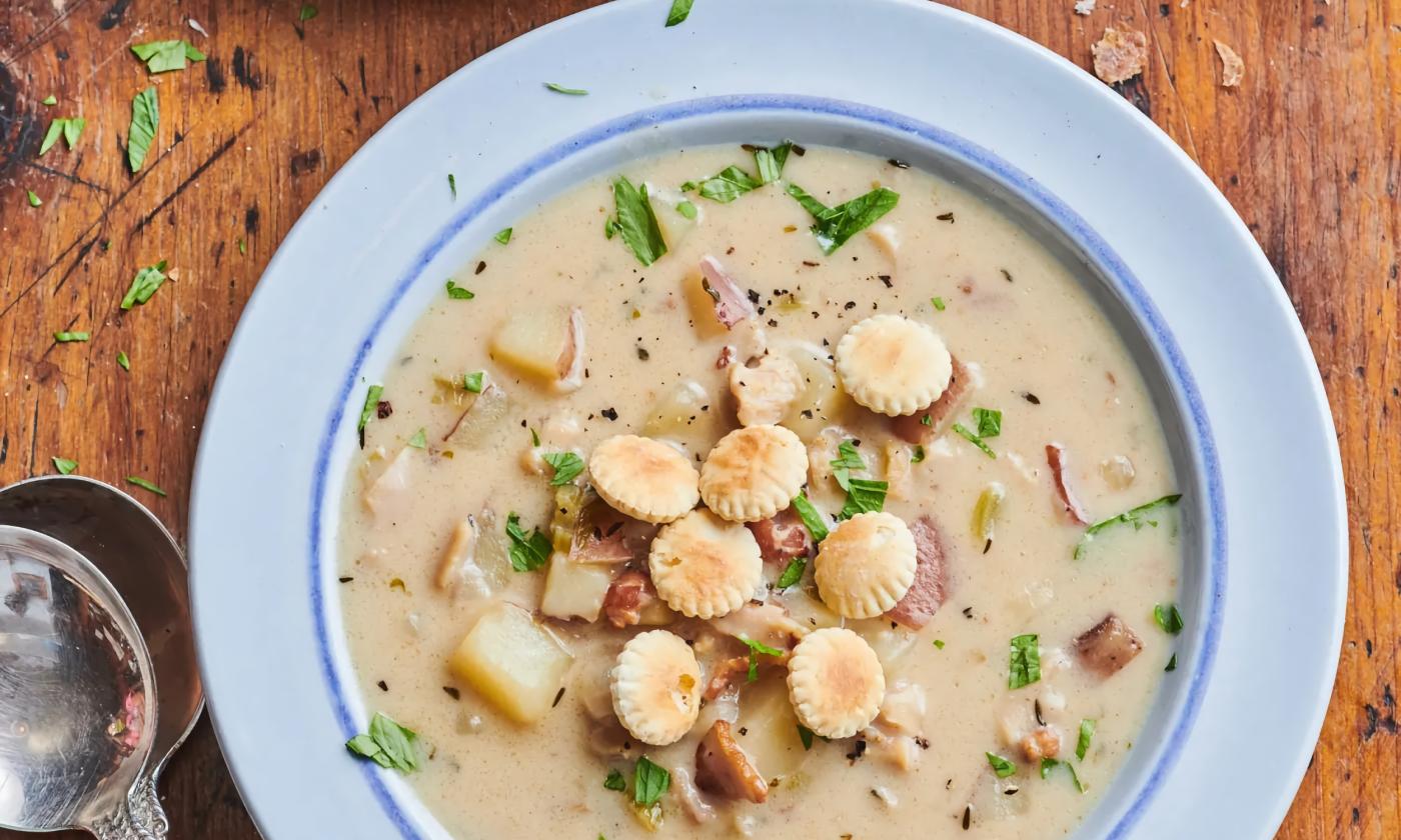 A bowl of New England Clam Chowder, such as may be sampled at the CPS Chowder Festival