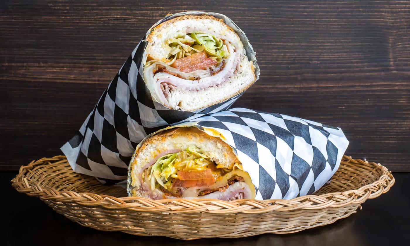 The Giant Gastro sub presented in a basket