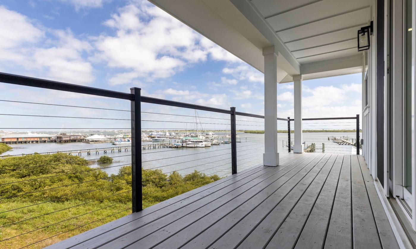 A private covered deck, overlooking Salt Run