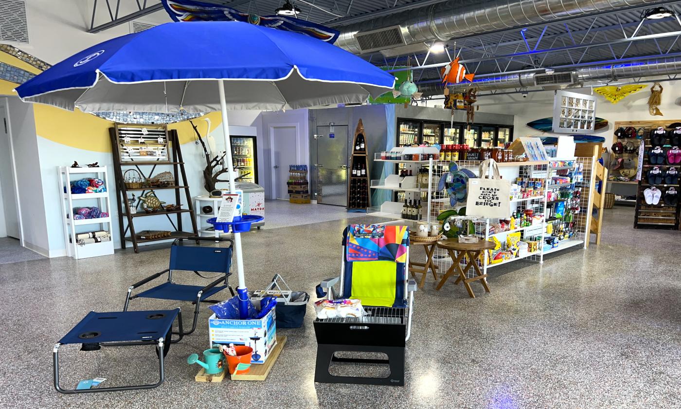 The open layout of the store