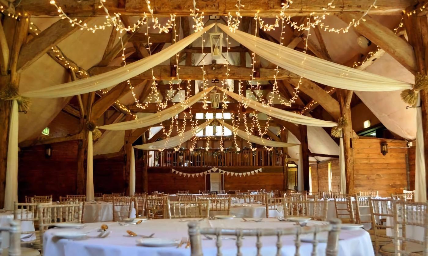 The Hope Pavilion decorated for a wedding