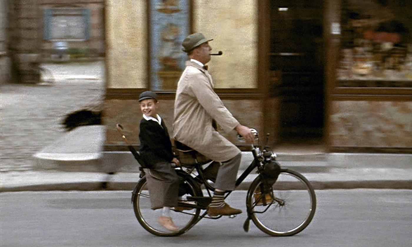 Monsieur Hulot and his nephew in the film, "Mon Oncle"