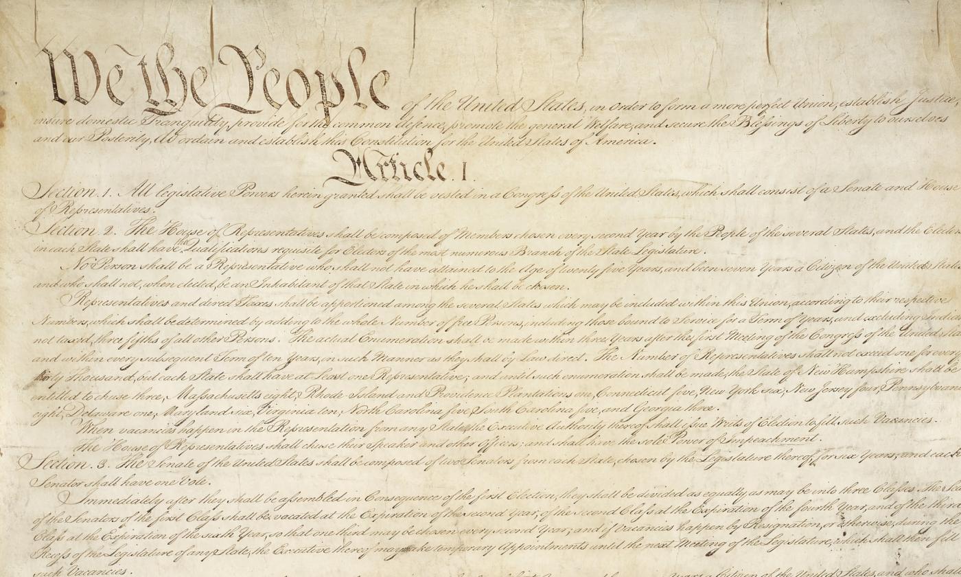 A section of the U.S. Constitution