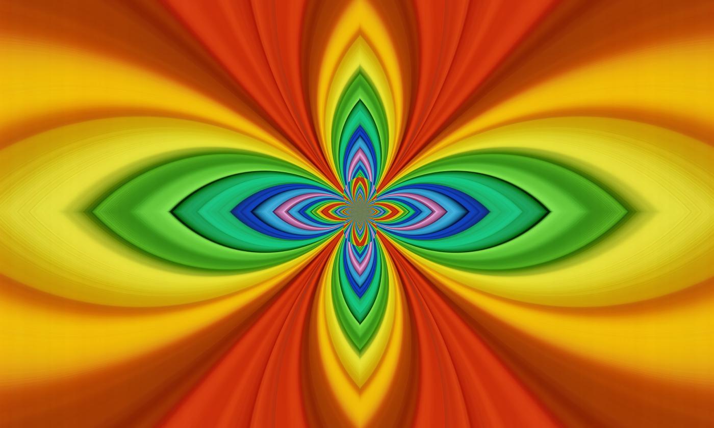 A multi-colored kelidoscope image