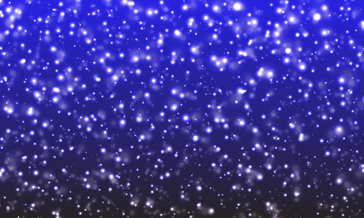 Bright and twinkling lights against a blue background