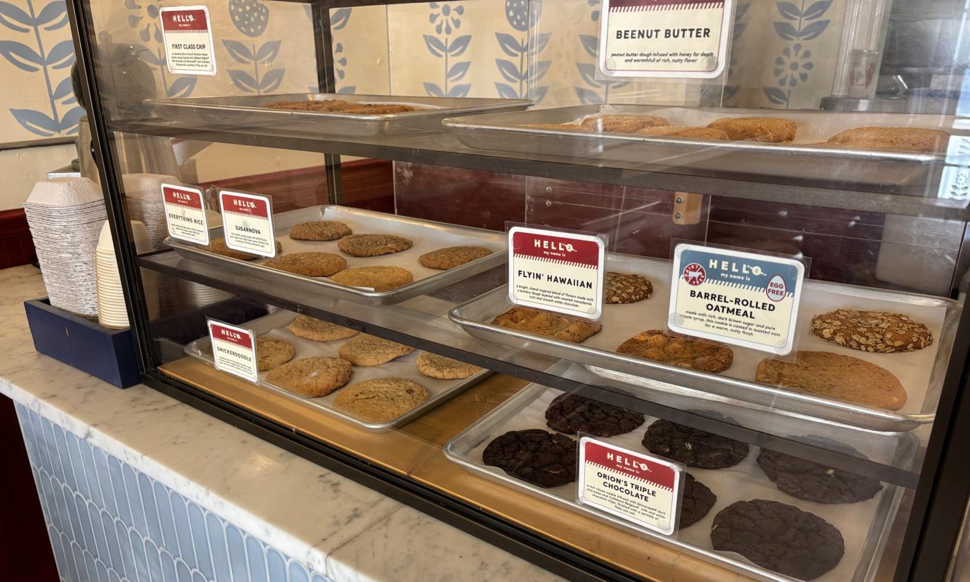 Various cookies on display in-store