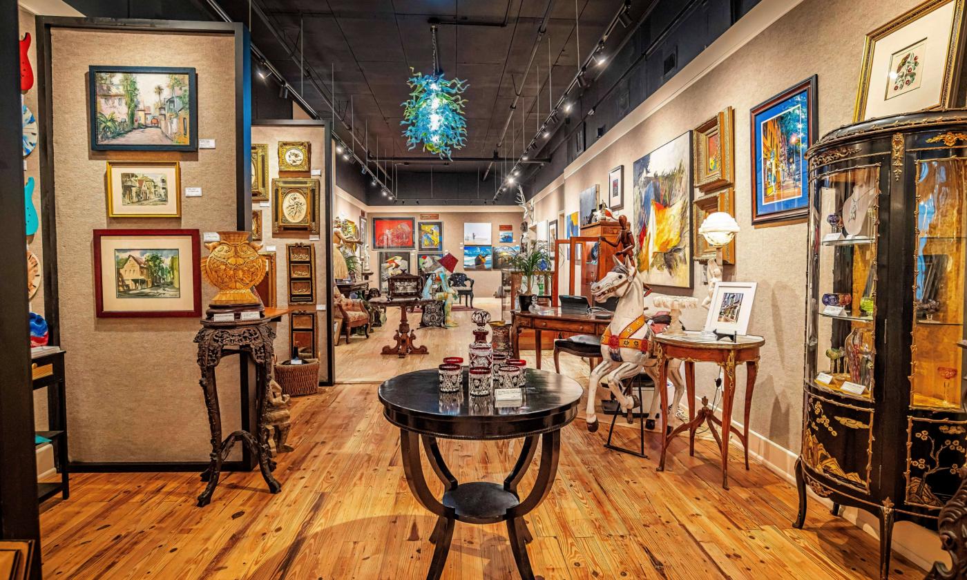 The entryway at D.R. Abbott Gallery