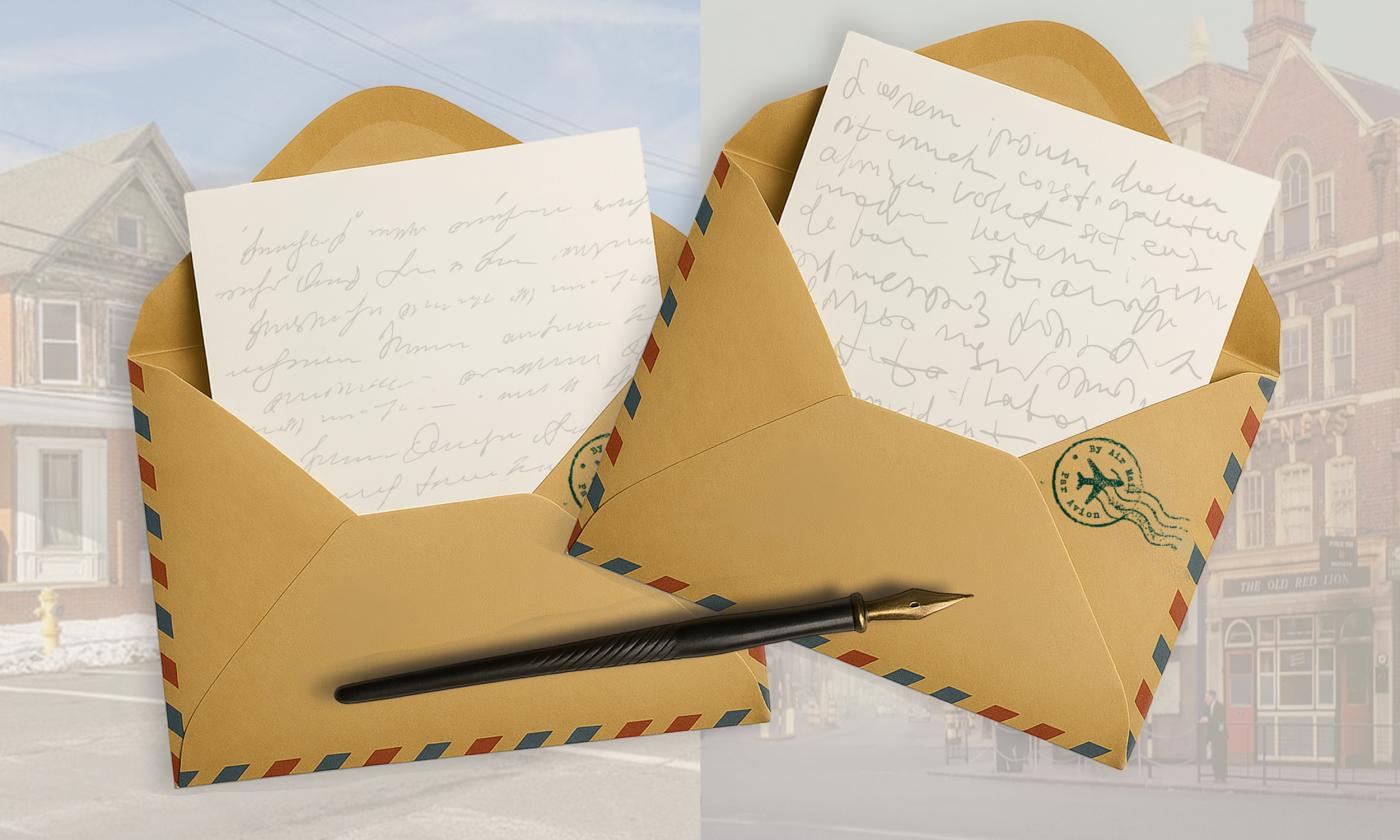 Two airmail letters
