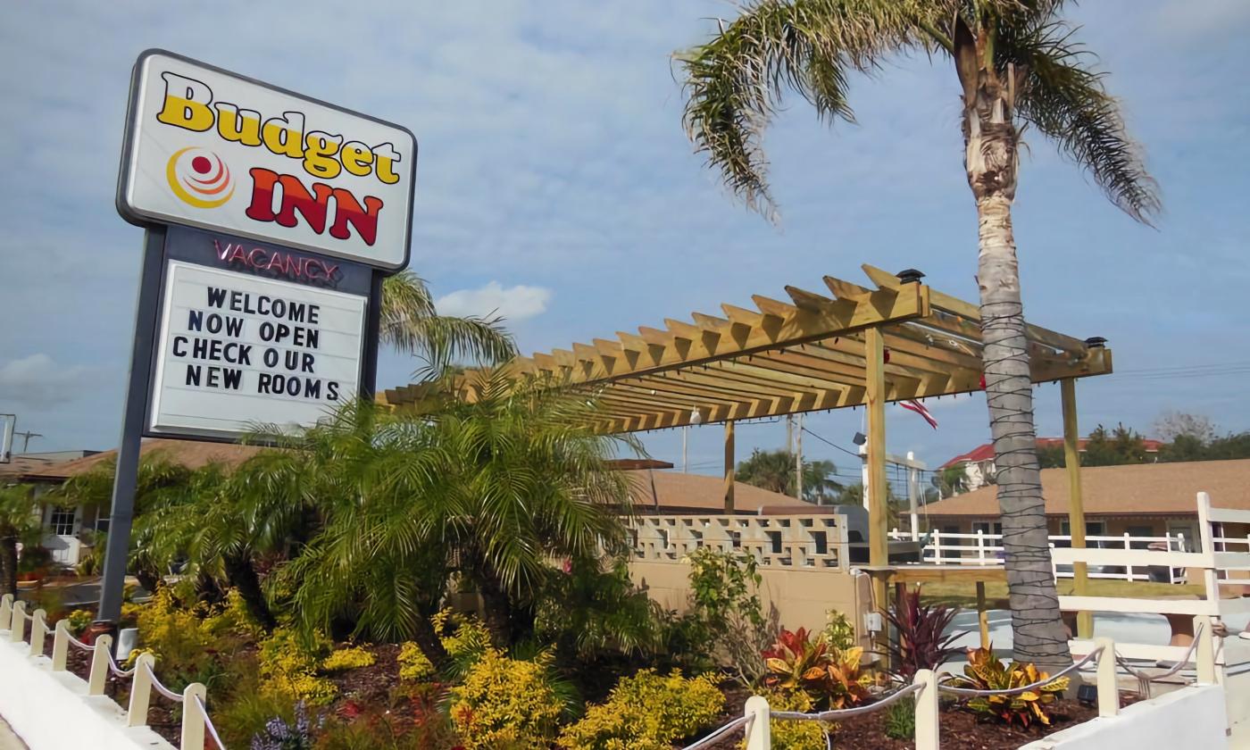 The exterior of Budget Inn