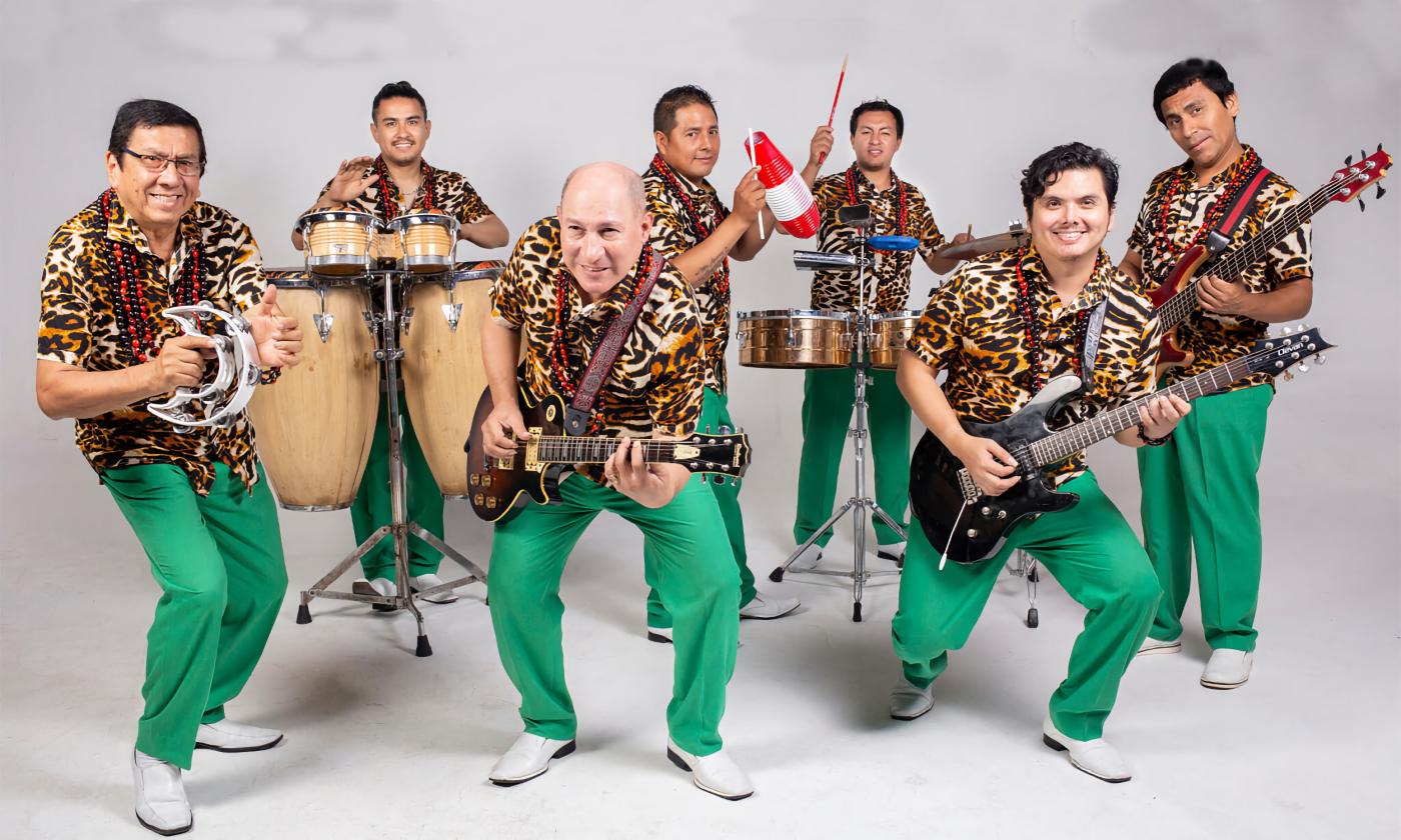 The band Los Mirlos dressed for their Lincoln Center debut