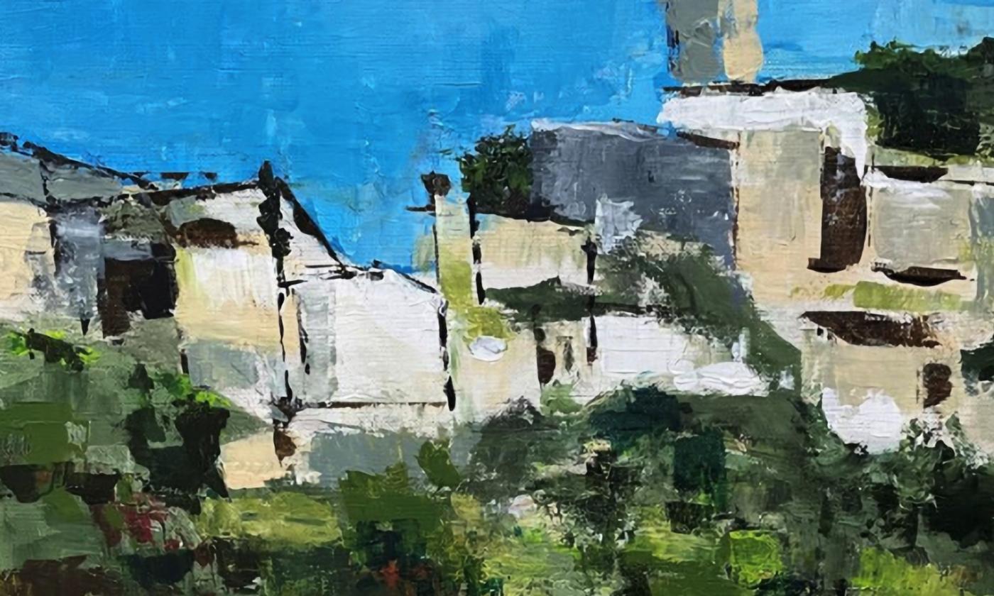 Midge Scelzo's painting with thick brushstrokes