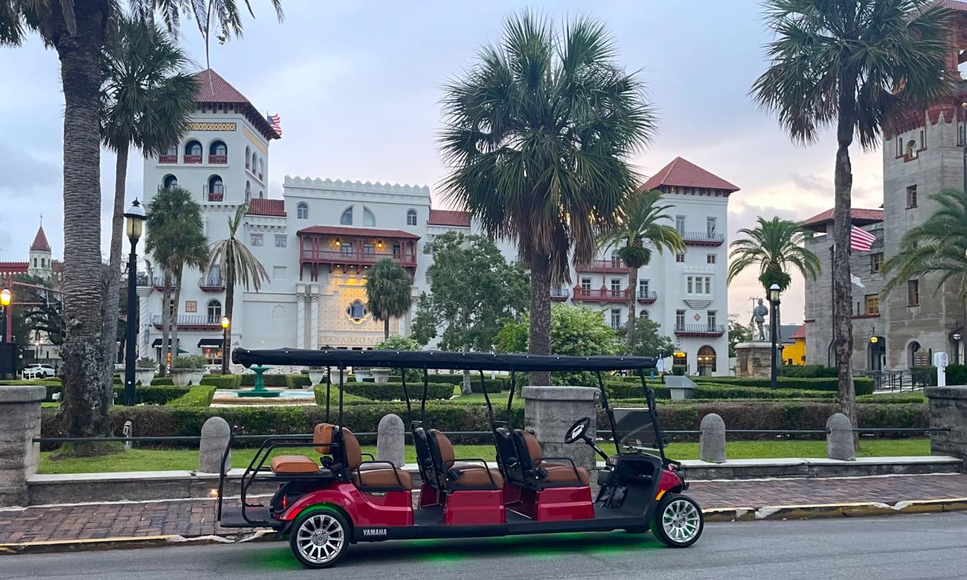 Private Golf Cart Tour outside Casa Monica