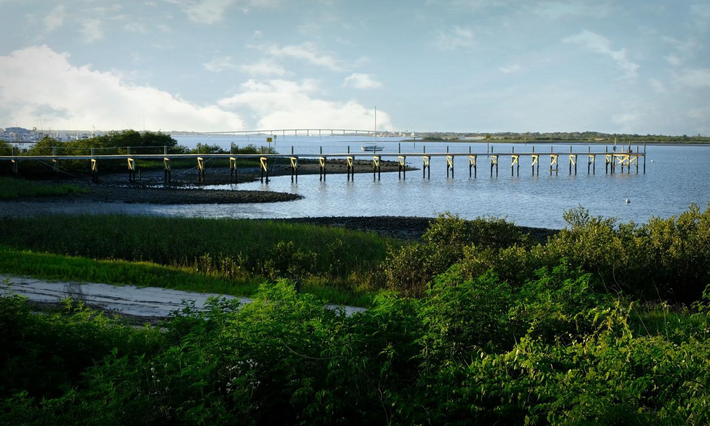 A view of Salt Run looking toward the Vilano Bridge