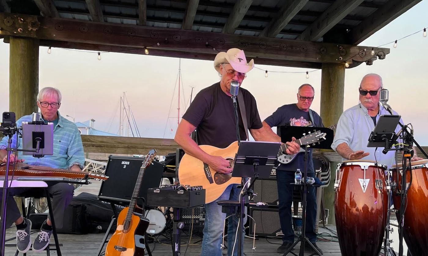 JC Hatfield Band performing at Marina Munch in St. Augustine, Florida