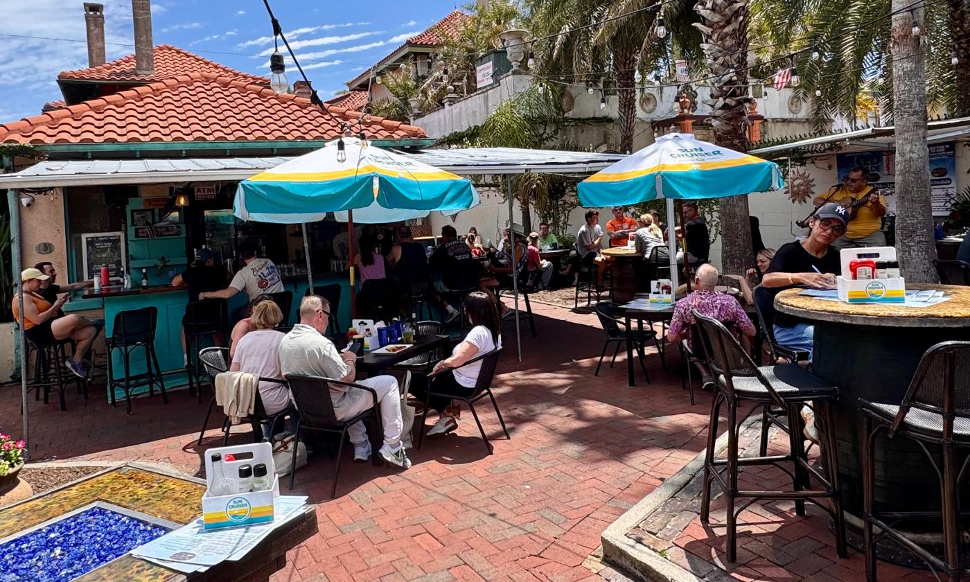 A view of Backyard at Meehans during a sunny day