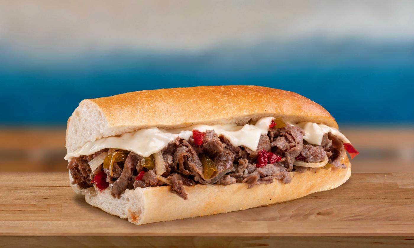 A Philly Cheese Steak sandwich