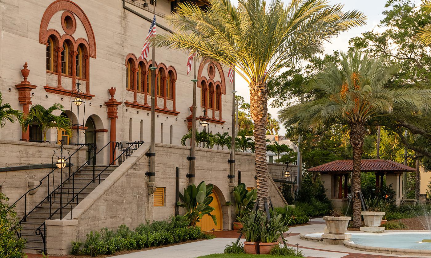 The garden at the back of the Lightner Museum