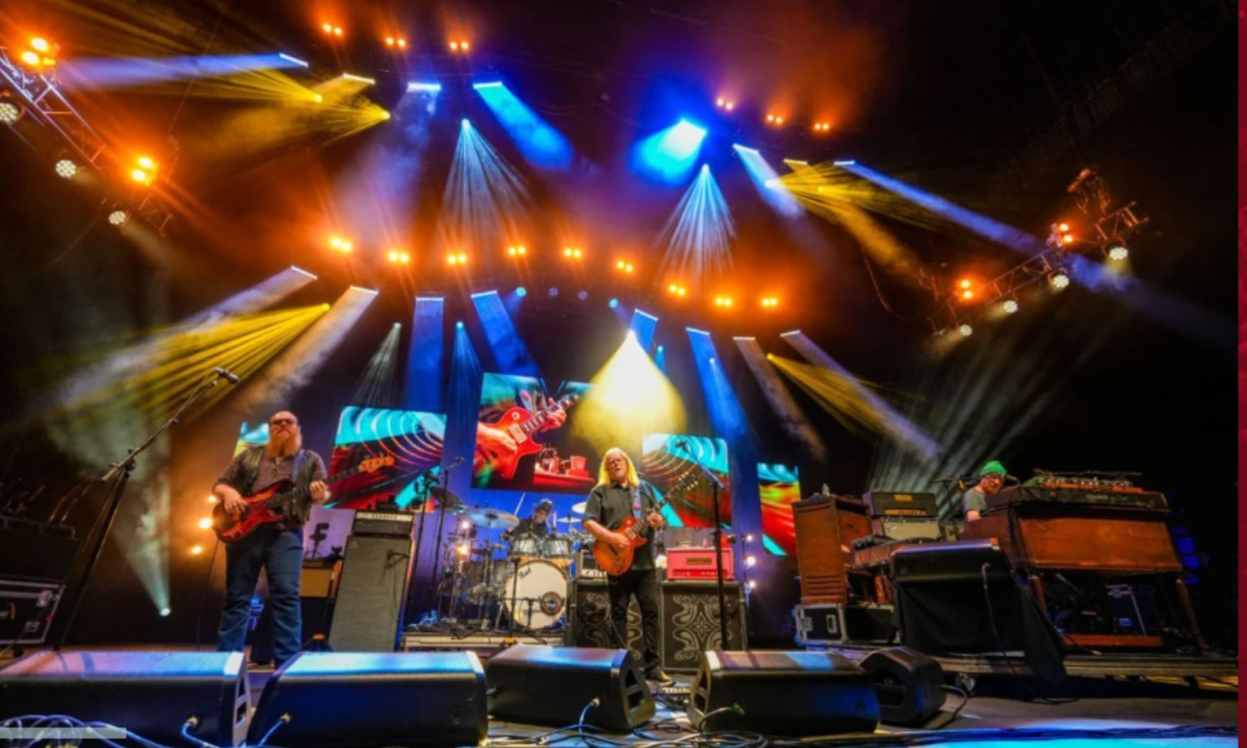 Bandmates from Gov't Mule perform live on stage.
