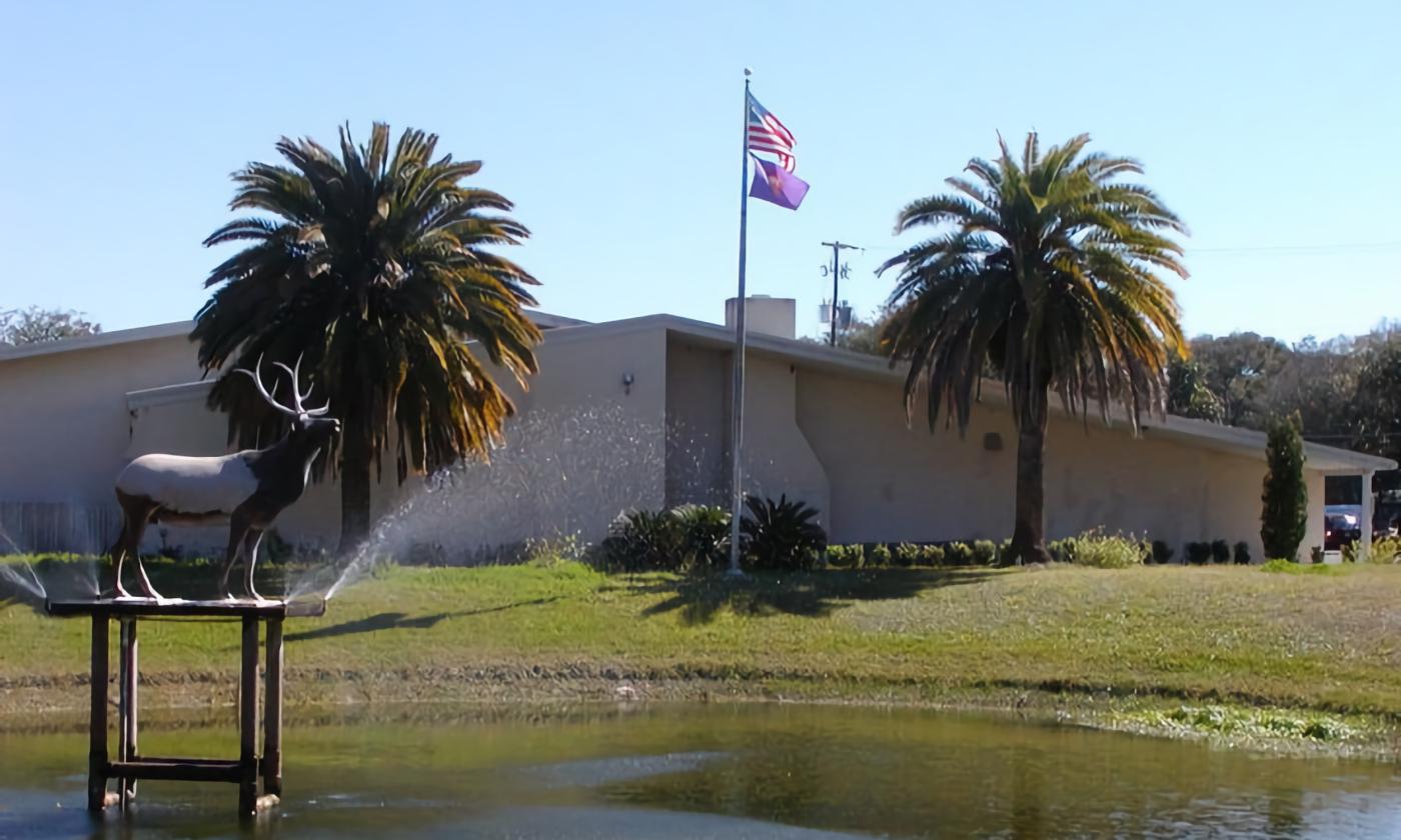 The exterior of the St. Augustine Elks Lodge