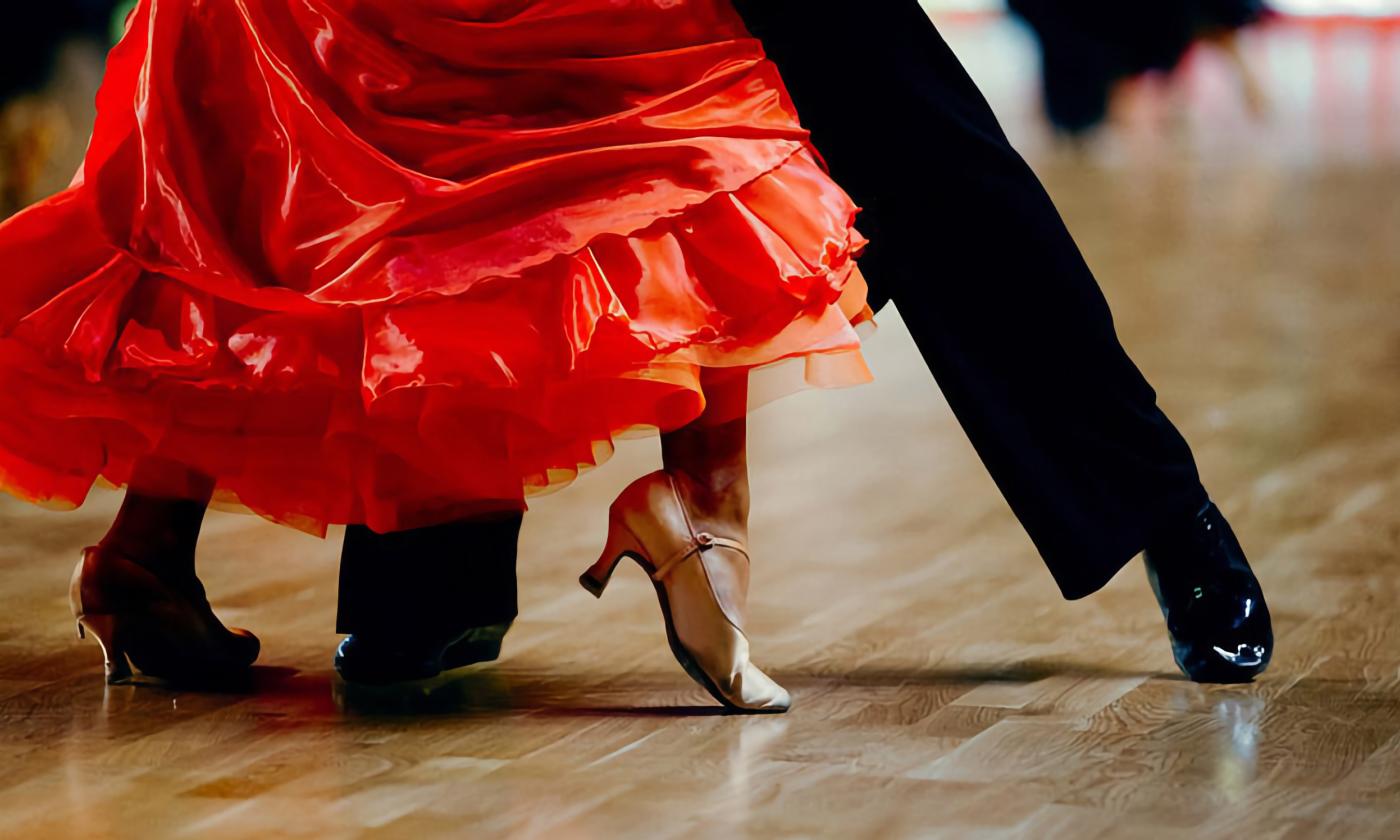 Partners dancing the merengue