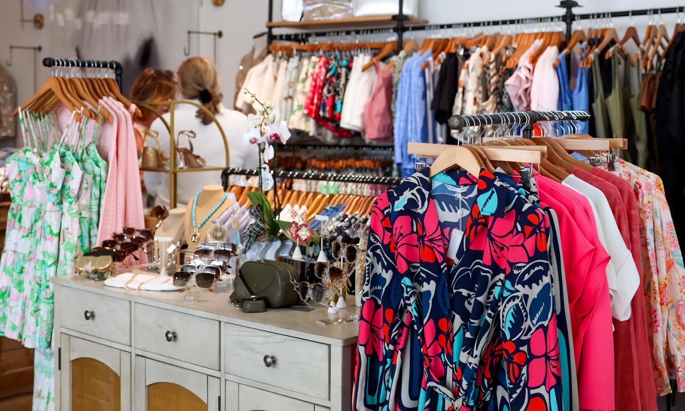 Clothes presented at the boutique